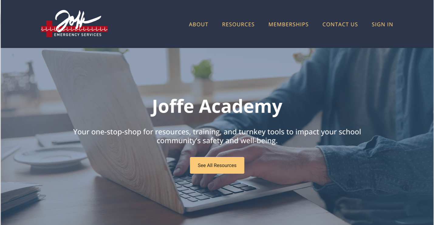 Joffe Academy homepage-1