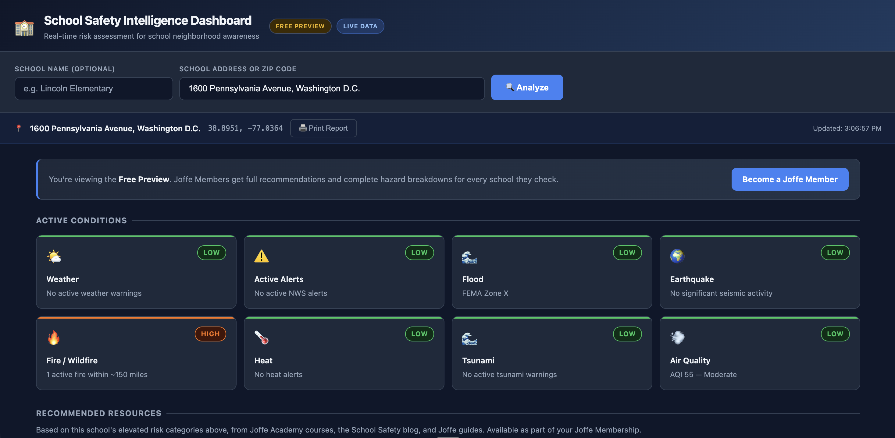 School Safety Intelligence Dashboard thumbnail